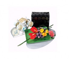 Bear With Flower Arrangement